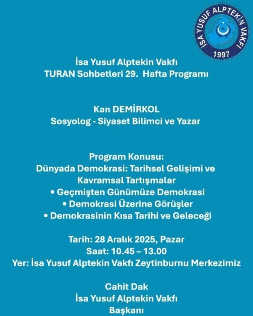 Dünyada Demokrasi: Tarihsel Gelişimi ve Kavramsal Tartışmalar Konferansı